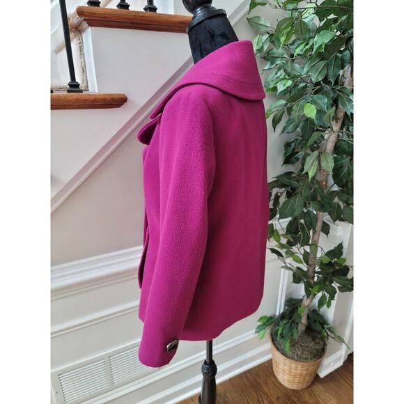 Style & Co. Women's Purple Polyester Double Breasted Buttons Front Fitted Coat M - Picture 5 of 12